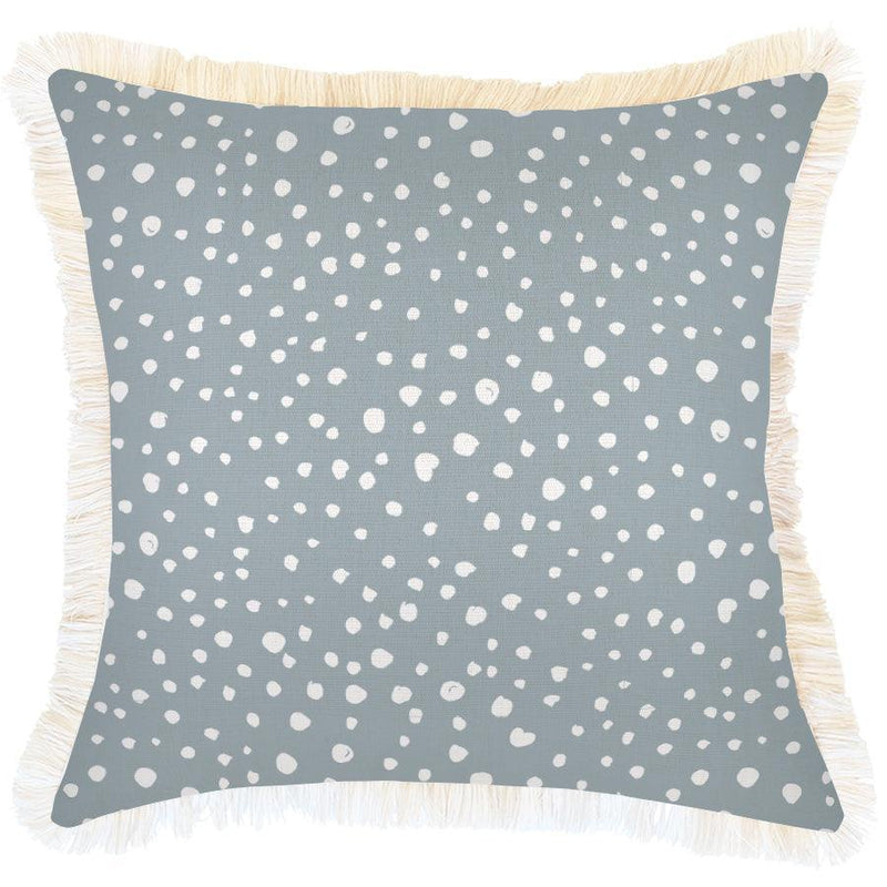 Cushion Cover-Coastal Fringe-Lunar Smoke-60cm x 60cm - John Cootes