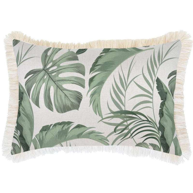 Cushion Cover-Coastal Fringe Natural-Pacifico-35cm x 50cm - John Cootes