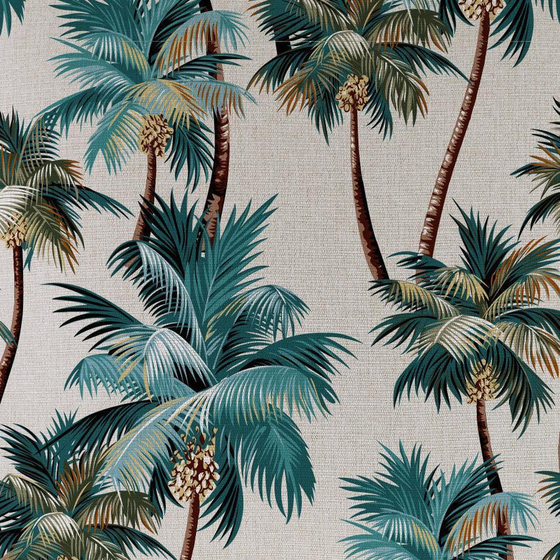 Cushion Cover-Coastal Fringe Natural-Palm Trees Natural-60cm x 60cm - John Cootes