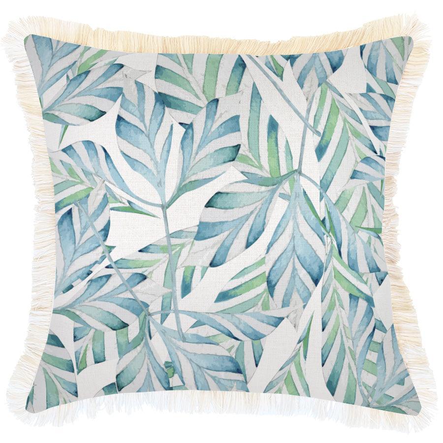 Cushion Cover-Coastal Fringe Natural-Sunday-45cm x 45cm - John Cootes