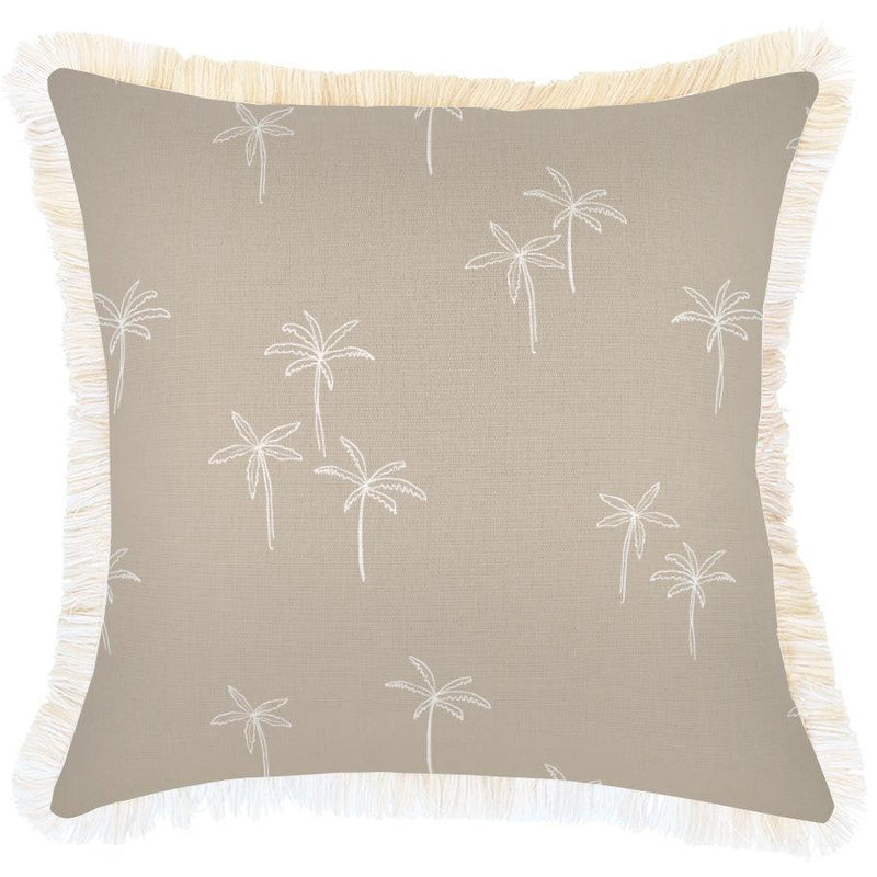 Cushion Cover-Coastal Fringe-Palm Cove Beige-45cm x 45cm - John Cootes