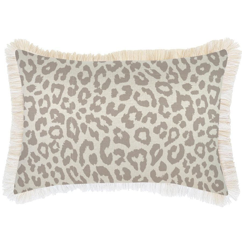 Cushion Cover-Coastal Fringe- Safari- 35cm x 50cm - John Cootes