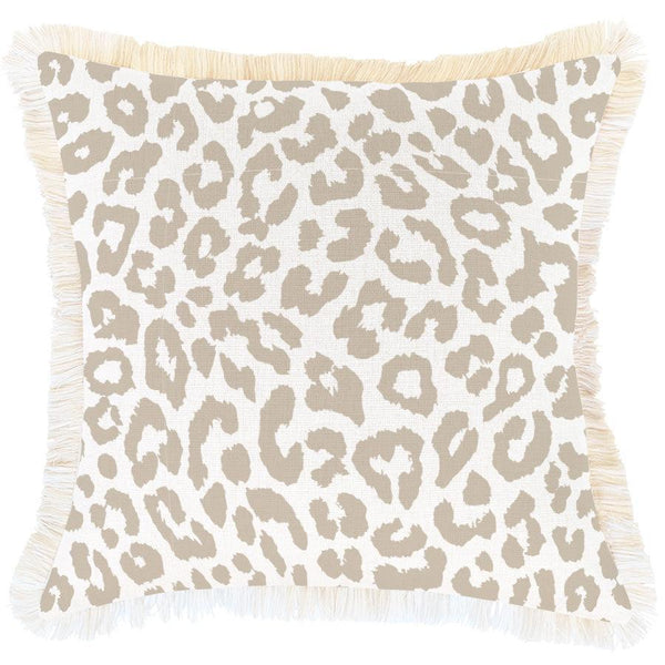 Cushion Cover-Coastal Fringe- Safari-45cm x 45cm - John Cootes