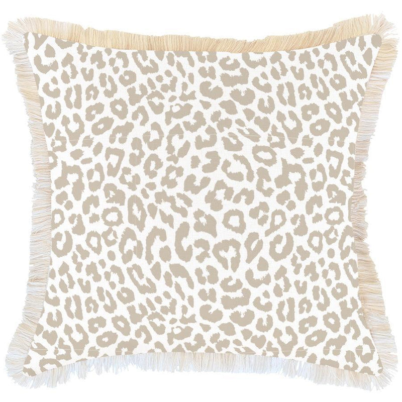 Cushion Cover-Coastal Fringe- Safari-60cm x 60cm - John Cootes