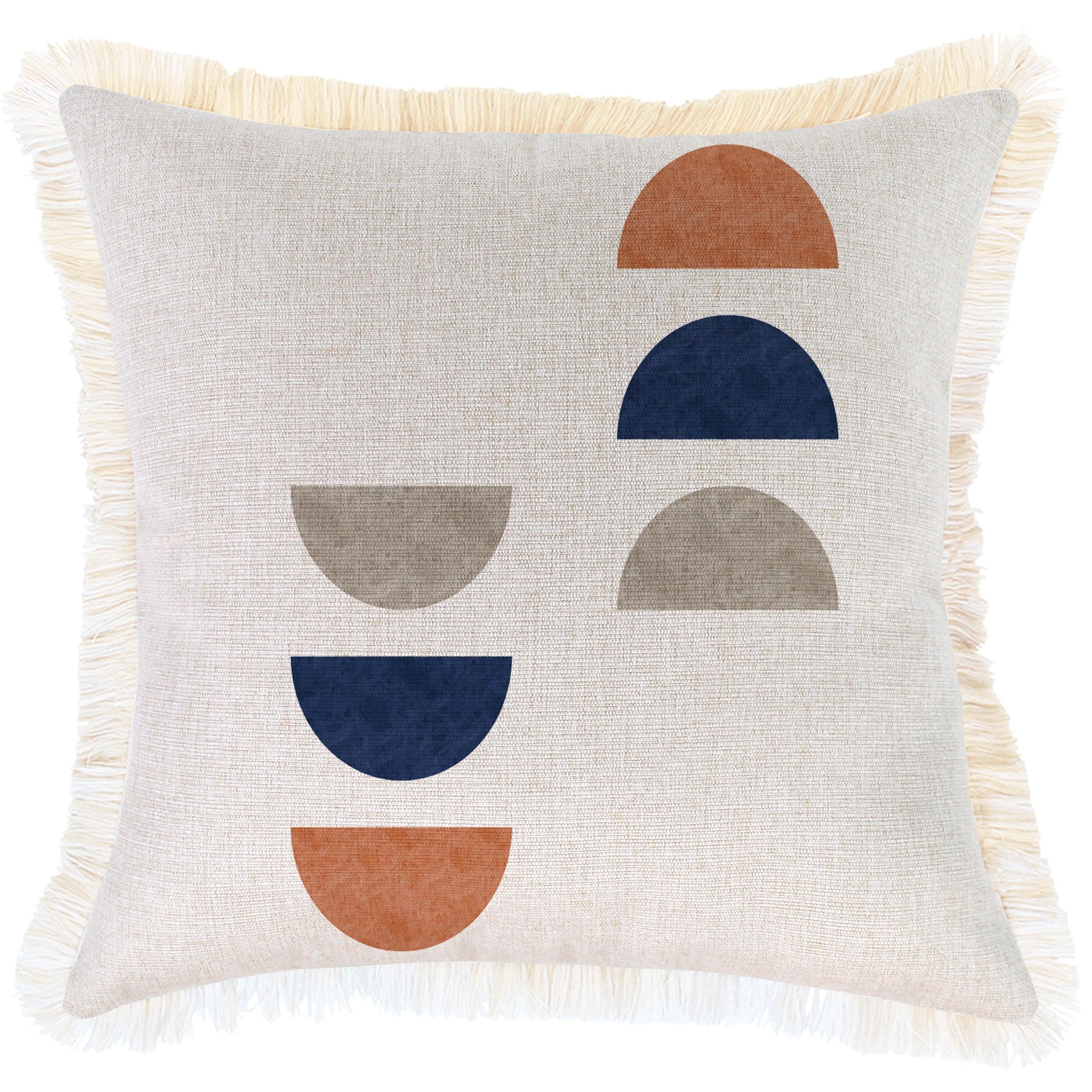 Cushion Cover-Coastal Fringe-Shadow Moon-45cm x 45cm - John Cootes