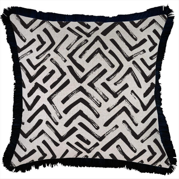 Cushion Cover-Coastal Fringe-Tribal-45cm x 45cm - John Cootes