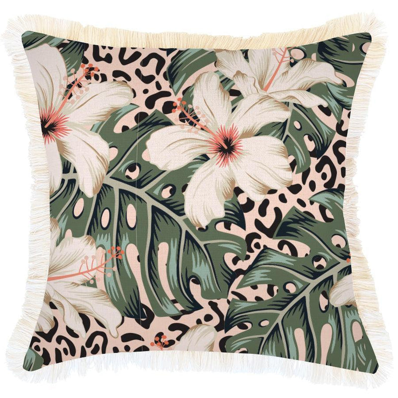 Cushion Cover-Coastal Fringe-Tropical Jungle-60cm x 60cm - John Cootes