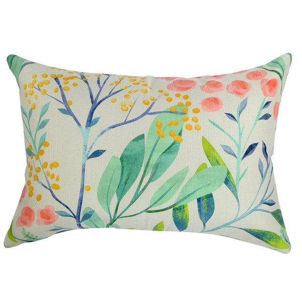 Cushion Cover-Watercolour Branches Summer-Single Sided-No Piping-35cm x 50cm - John Cootes