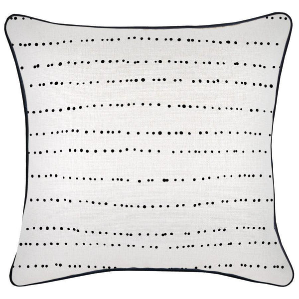 Cushion Cover-With Black Piping-Journey Black-45cm x 45cm - John Cootes