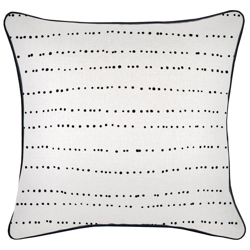 Cushion Cover-With Black Piping-Journey Black-45cm x 45cm - John Cootes