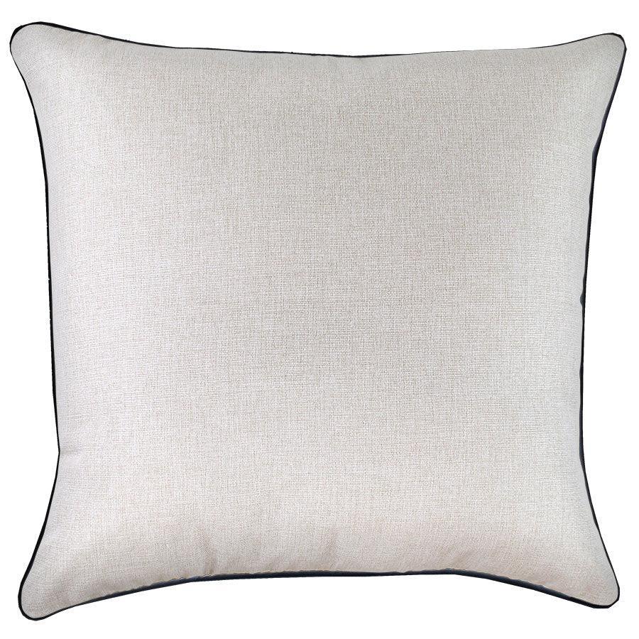 Cushion Cover-With Black Piping-Natural-60cm x 60cm - John Cootes