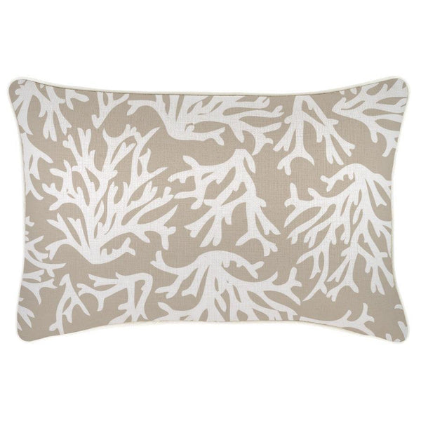 Cushion Cover-With Piping-Coastal Coral Beige-35cm x 50cm - John Cootes