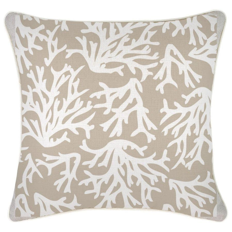 Cushion Cover-With Piping-Coastal Coral Beige-45cm x 45cm - John Cootes