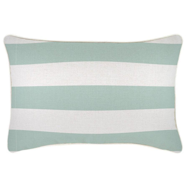 Cushion Cover-With Piping-Deck-Stripe-Mint-35cm x 50cm - John Cootes