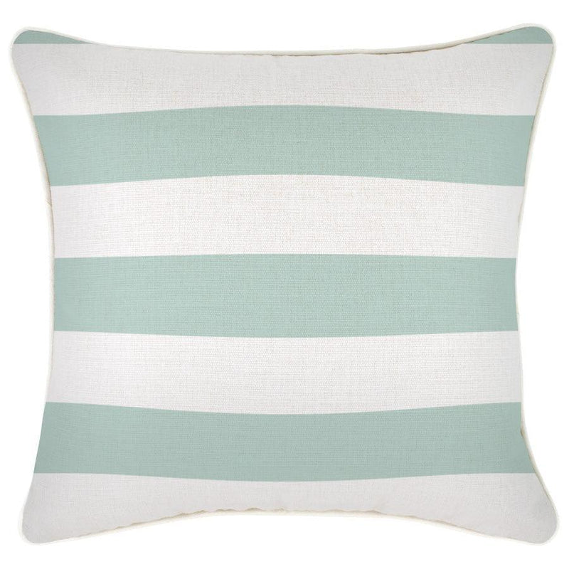 Cushion Cover-With Piping-Deck-Stripe-Mint-45cm x 45cm - John Cootes