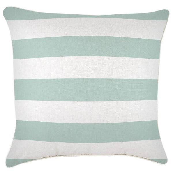 Cushion Cover-With Piping-Deck-Stripe-Mint-60cm x 60cm - John Cootes