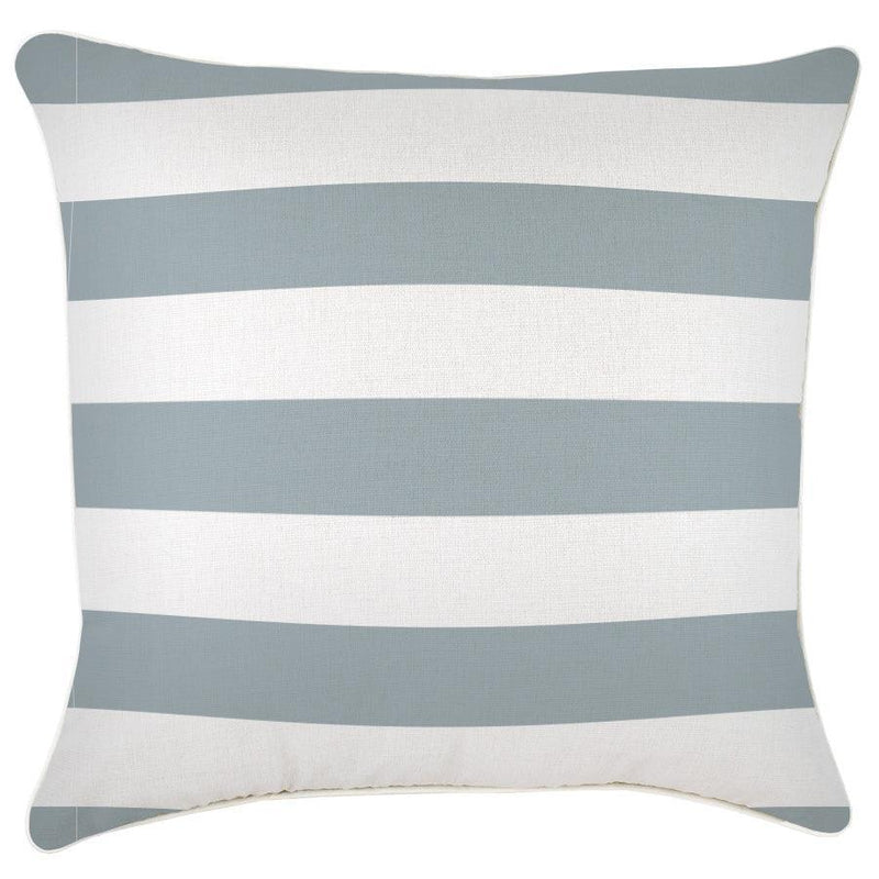 Cushion Cover-With Piping-Deck-Stripe-Smoke-60cm x 60cm - John Cootes
