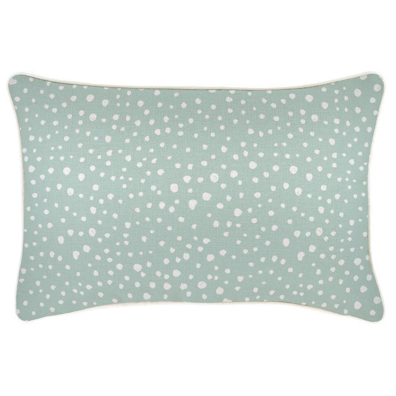 Cushion Cover-With Piping-Lunar Pale Mint-35cm x 50cm - John Cootes