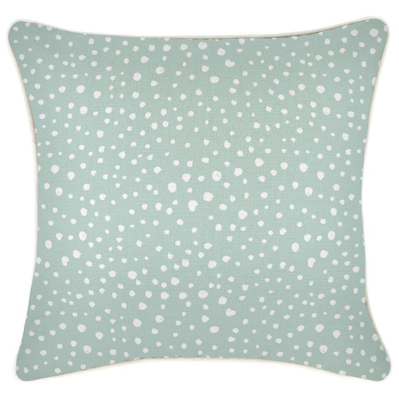 Cushion Cover-With Piping-Lunar Pale Mint-60cm x 60cm - John Cootes