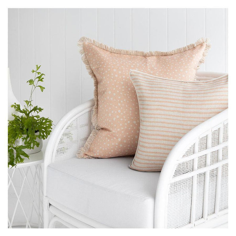 Cushion Cover-With Piping-Paint Stripes Blush-45cm x 45cm - John Cootes