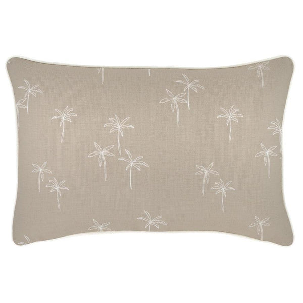 Cushion Cover-With Piping-Palm Cove Beige-35cm x 50cm - John Cootes