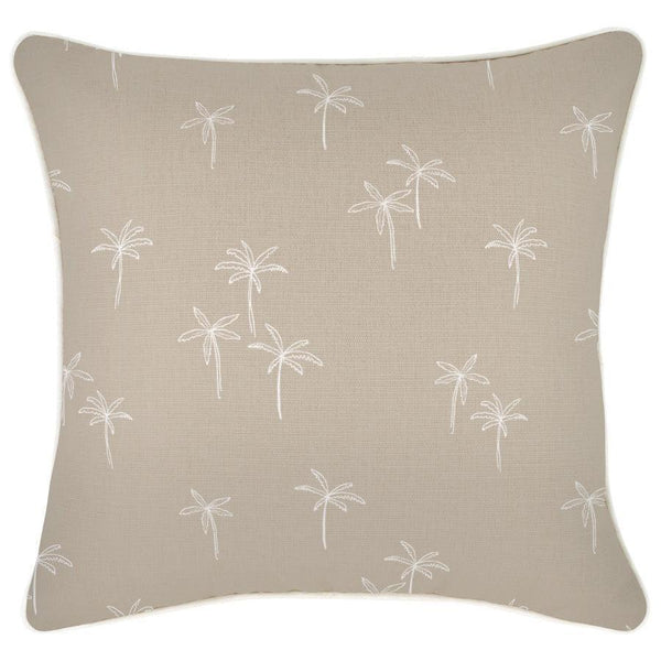 Cushion Cover-With Piping-Palm Cove Beige-45cm x 45cm - John Cootes