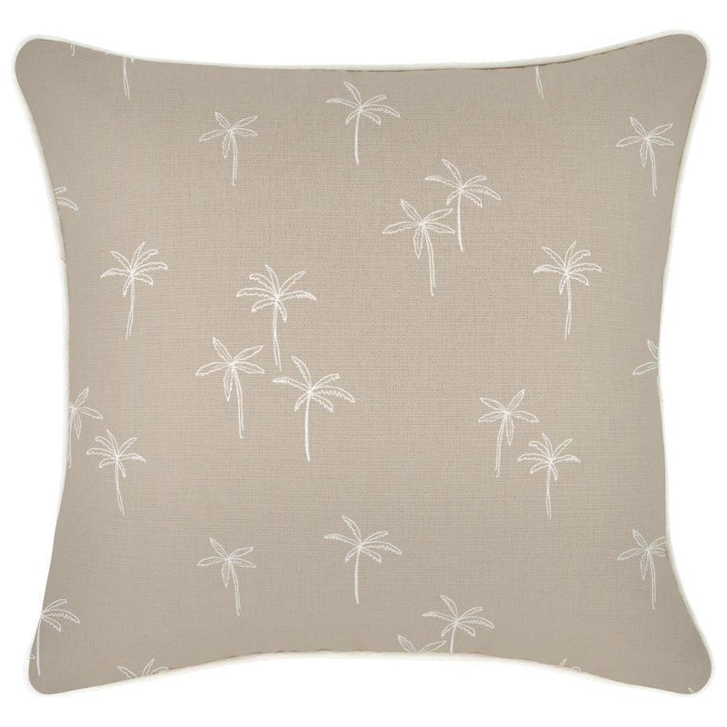 Cushion Cover-With Piping-Palm Cove Beige-45cm x 45cm - John Cootes