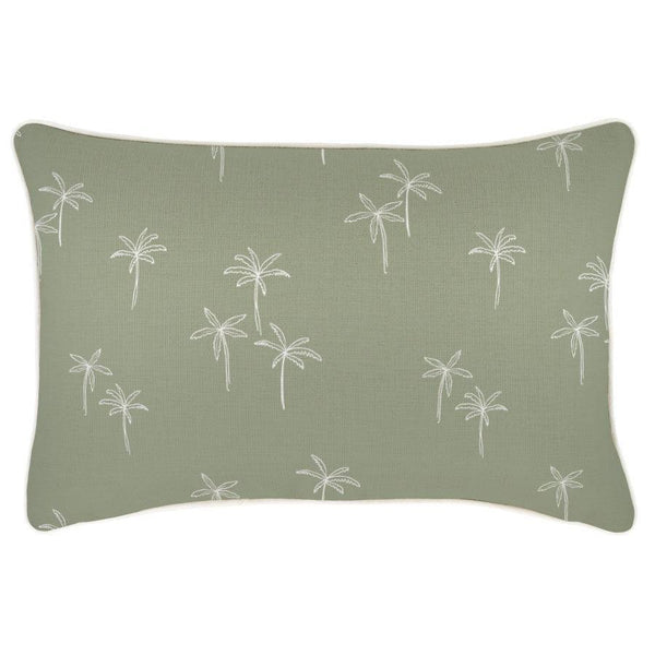 Cushion Cover-With Piping-Palm Cove Sage-35cm x 50cm - John Cootes