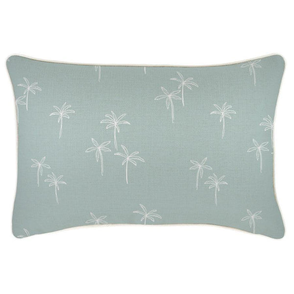 Cushion Cover-With Piping-Palm Cove Seafoam-35cm x 50cm - John Cootes