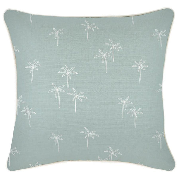 Cushion Cover-With Piping-Palm Cove Seafoam-45cm x 45cm - John Cootes