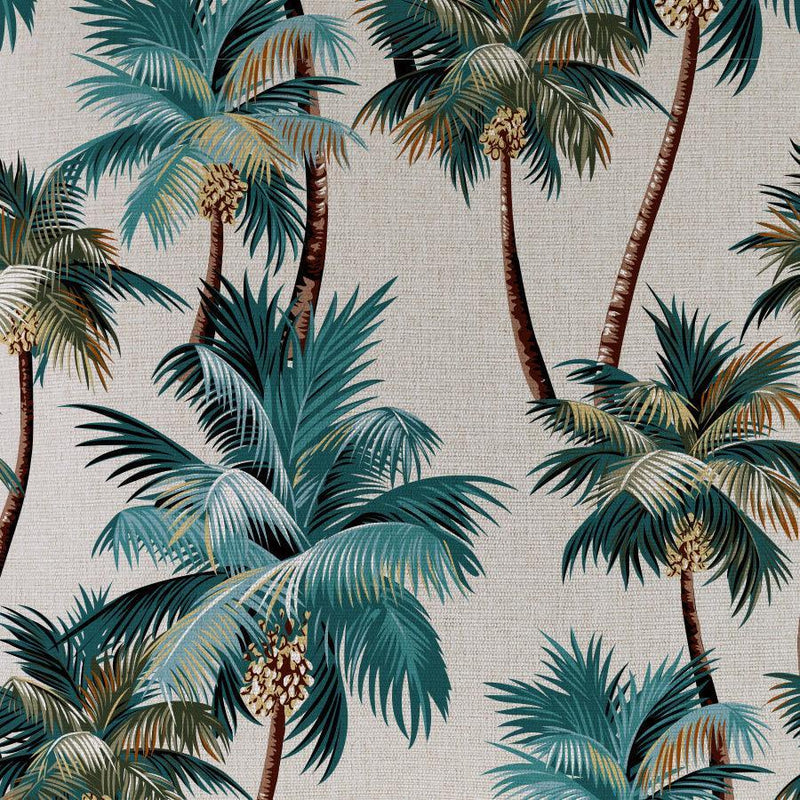 Cushion Cover-With Piping-Palm Trees Natural-60cm x 60cm - John Cootes