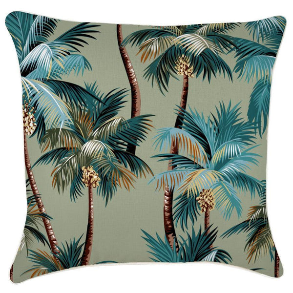 Cushion Cover-With Piping-Palm Trees Sage-60cm x 60cm - John Cootes