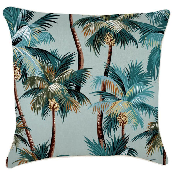 Cushion Cover-With Piping-Palm Trees Seafoam-60cm x 60cm - John Cootes