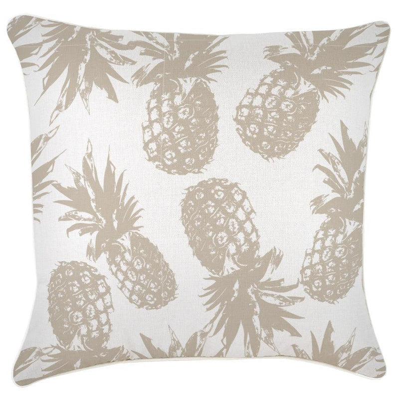 Cushion Cover-With Piping-Pineapples Beige-60cm x 60cm - John Cootes