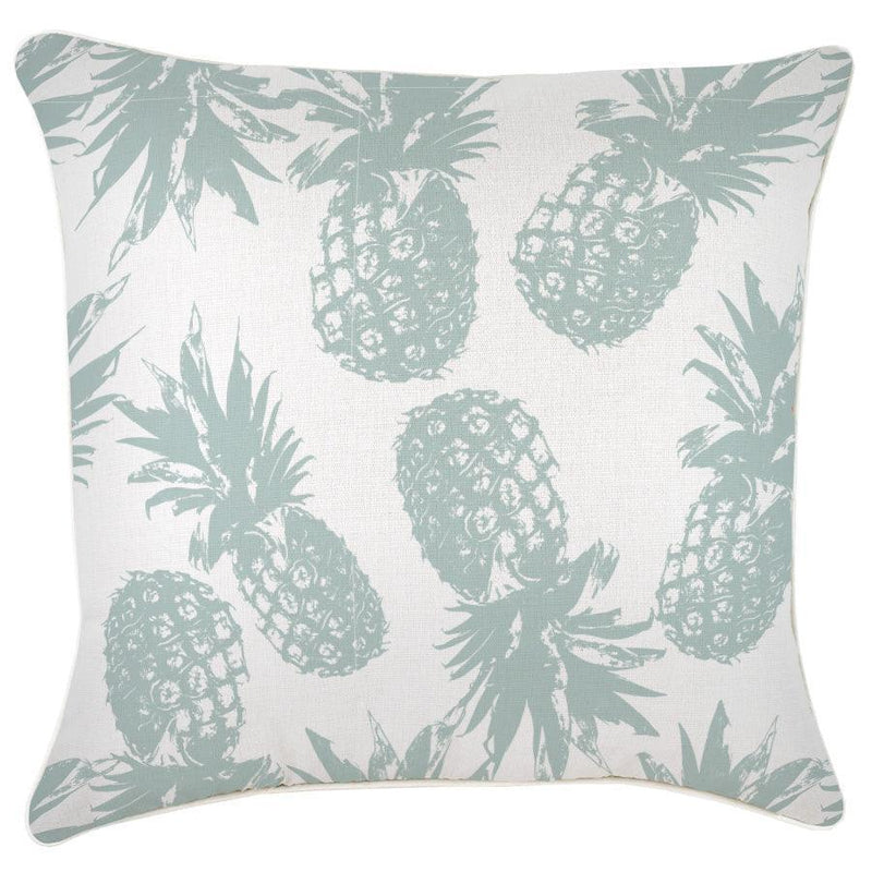 Cushion Cover-With Piping-Pineapples Seafoam-60cm x 60cm - John Cootes