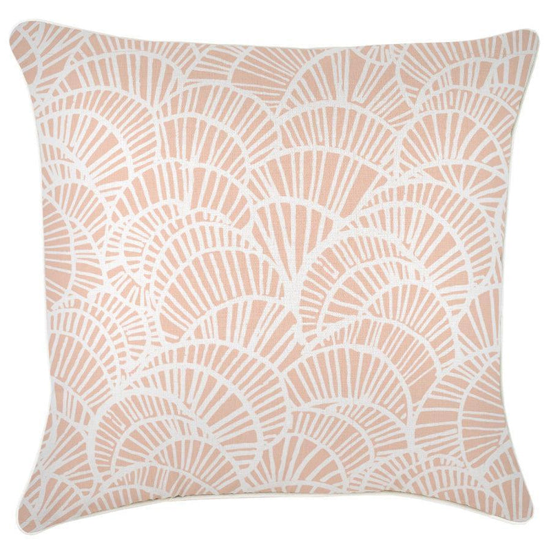 Cushion Cover-With Piping-Positano Blush-60cm x 60cm - John Cootes