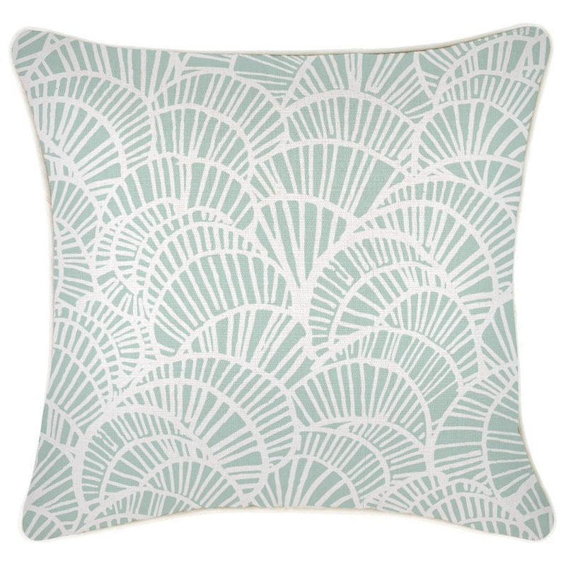 Cushion Cover-With Piping-Positano Pale Mint-45cm x 45cm - John Cootes