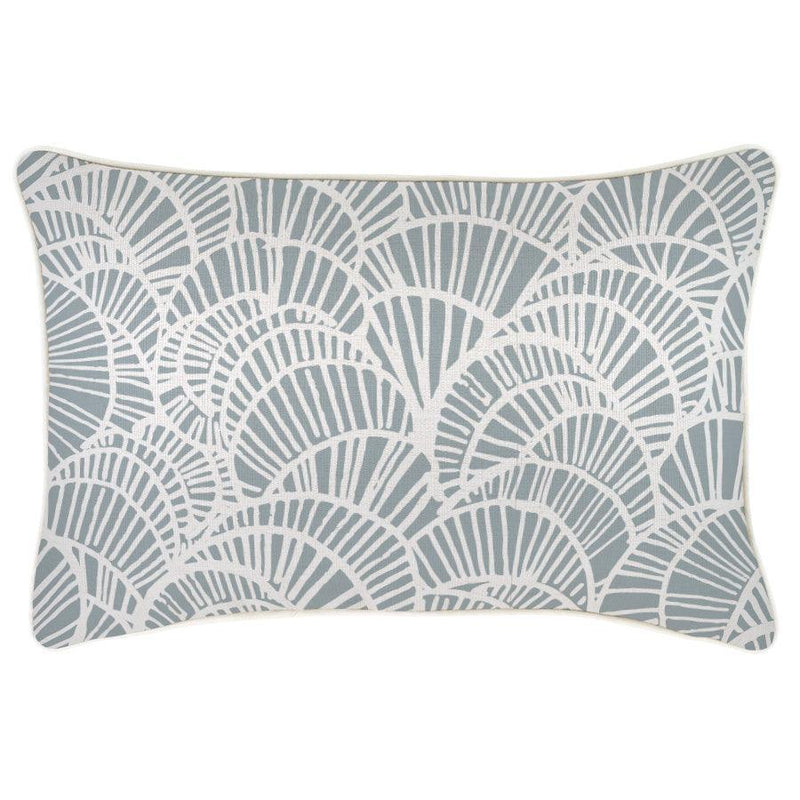 Cushion Cover-With Piping-Positano Smoke-35cm x 50cm - John Cootes