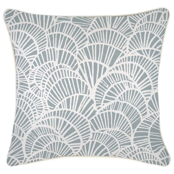 Cushion Cover-With Piping-Positano Smoke-45cm x 45cm - John Cootes