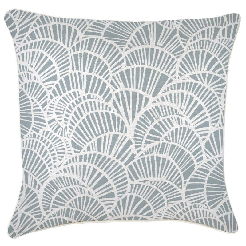 Cushion Cover-With Piping-Positano Smoke-60cm x 60cm - John Cootes