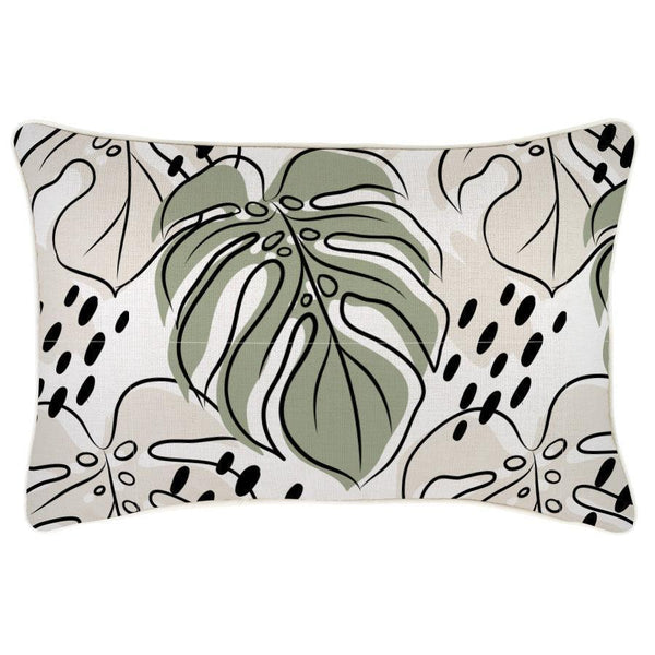 Cushion Cover-With Piping-Rainforest Sage-35cm x 50cm - John Cootes