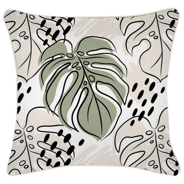 Cushion Cover-With Piping-Rainforest Sage-45cm x 45cm - John Cootes