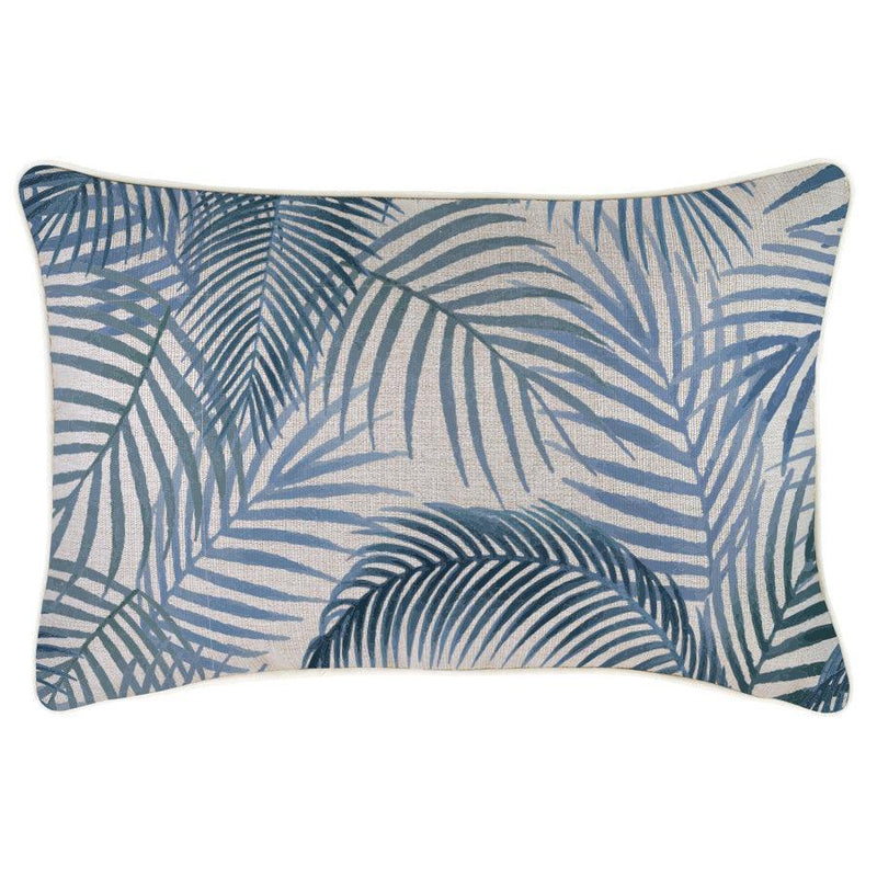 Cushion Cover-With Piping-Seminyak Blue-35cm x 50cm - John Cootes