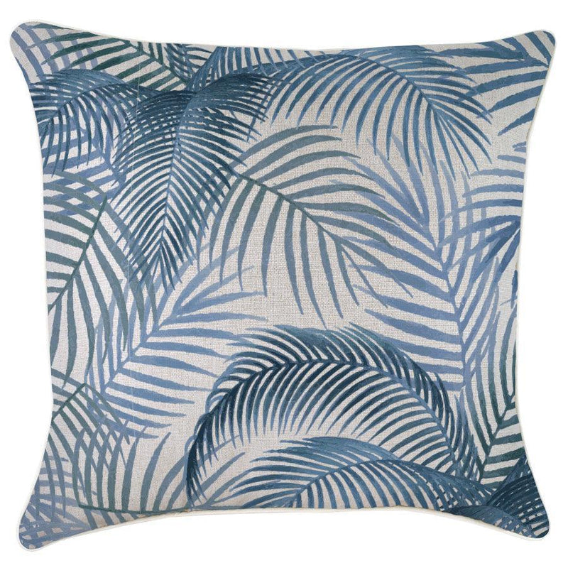 Cushion Cover-With Piping-Seminyak Blue-60cm x 60cm - John Cootes