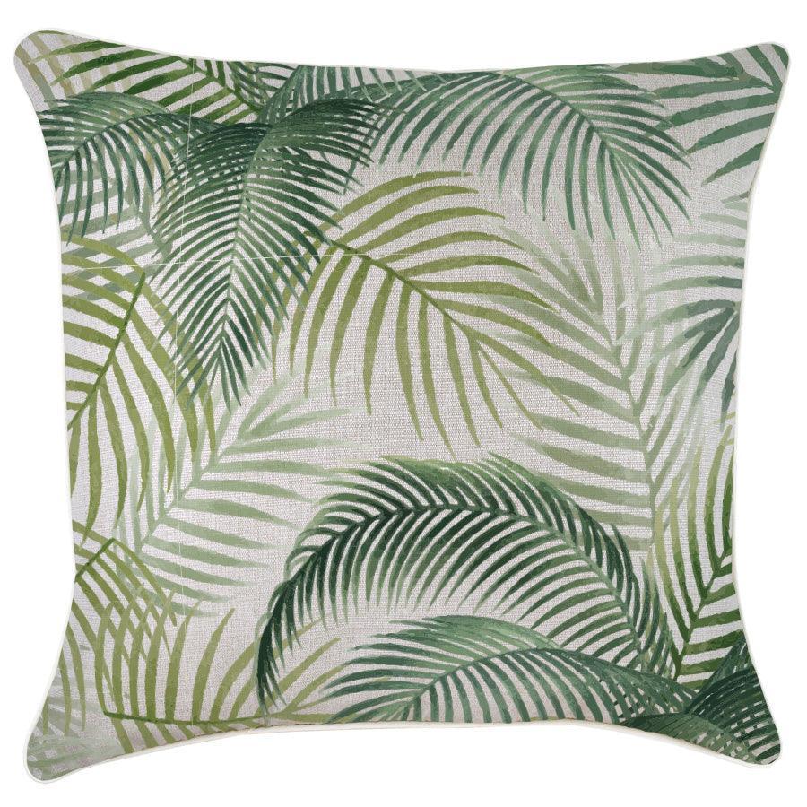 Cushion Cover-With Piping-Seminyak Green-60cm x 60cm - John Cootes