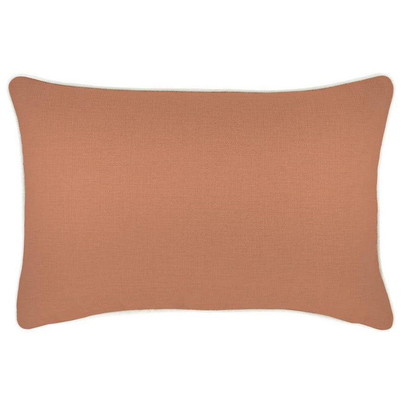 Cushion Cover-With Piping-Solid-Clay-35cm x 50cm - John Cootes