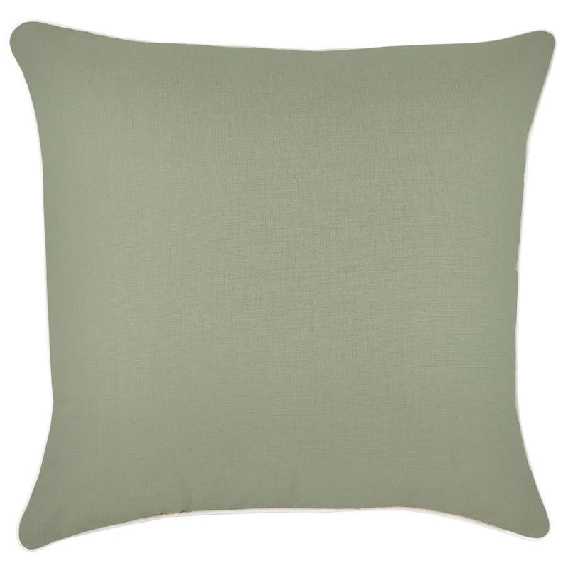 Cushion Cover-With Piping-Solid-Sage-60cm x 60cm - John Cootes