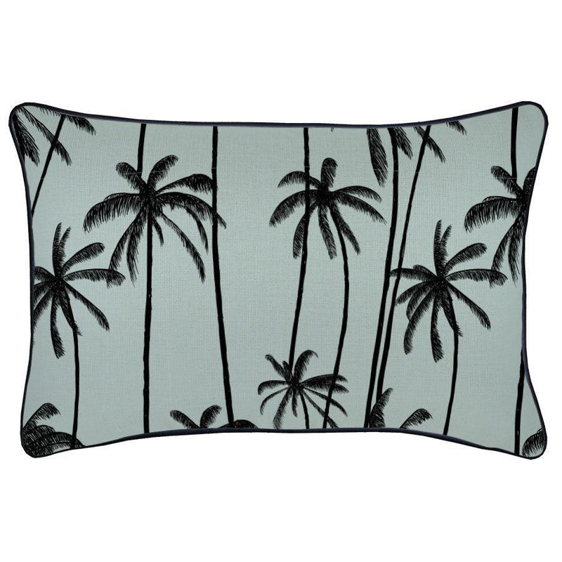 Cushion Cover-With Piping-Tall Palms Seafoam-35cm x 50cm - John Cootes