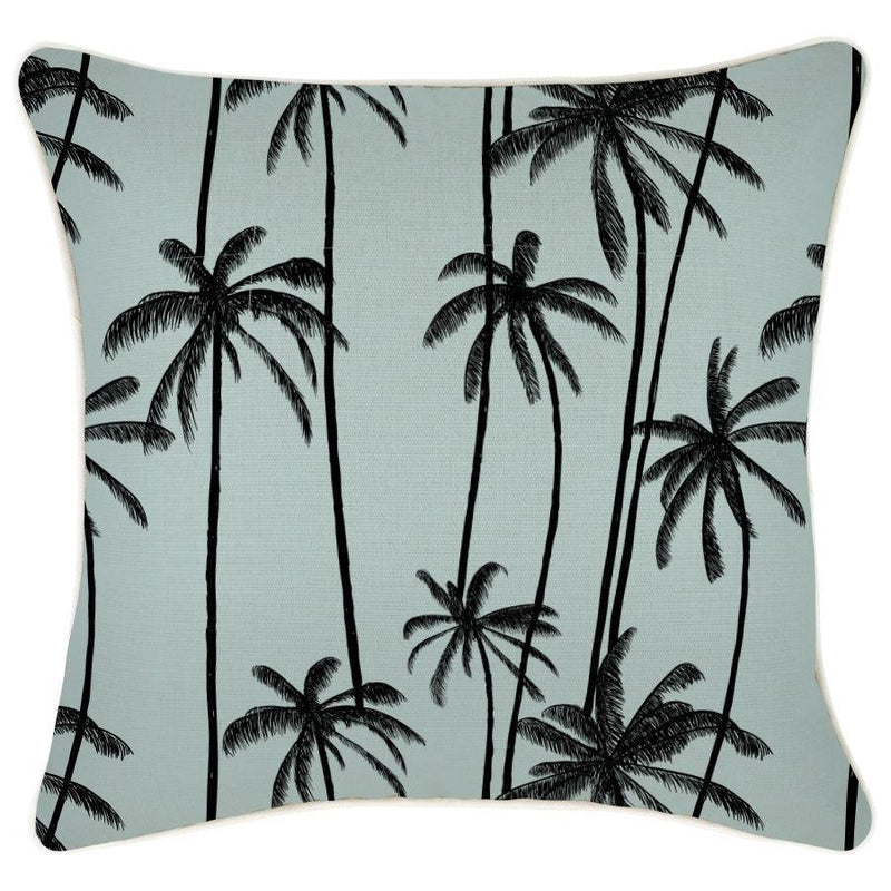 Cushion Cover-With Piping-Tall Palms Seafoam-45cm x 45cm - John Cootes