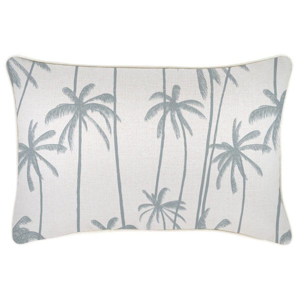 Cushion Cover-With Piping-Tall-Palms-Smoke-35cm x 50cm - John Cootes